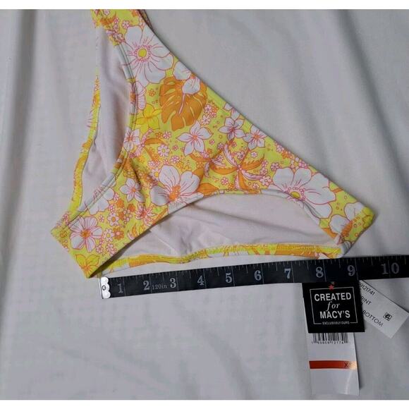 California Waves Junior's Printed Bikini Swimsuit Yellow Size X-Small - Picture 7 of 10